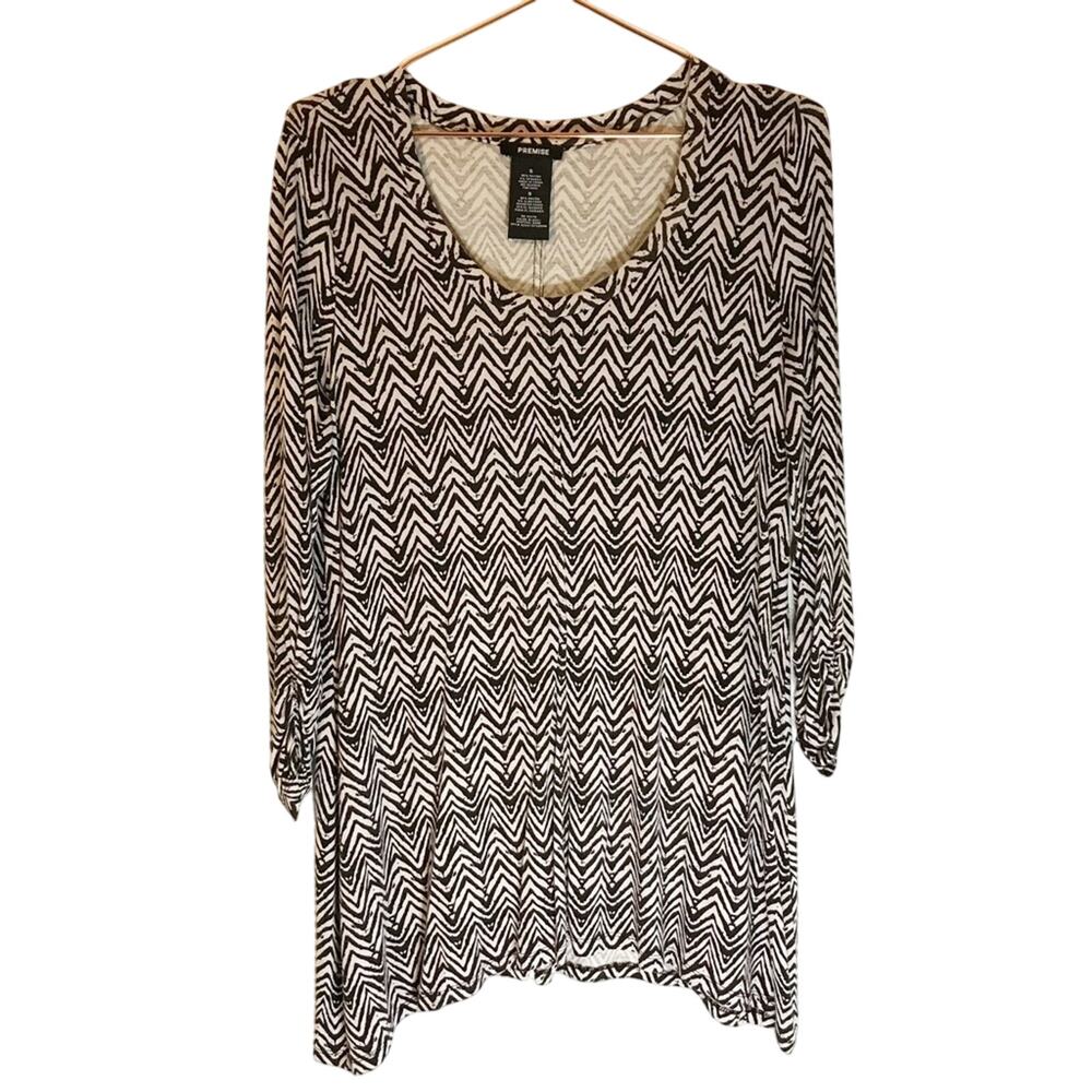 Premise tunic black and white size small